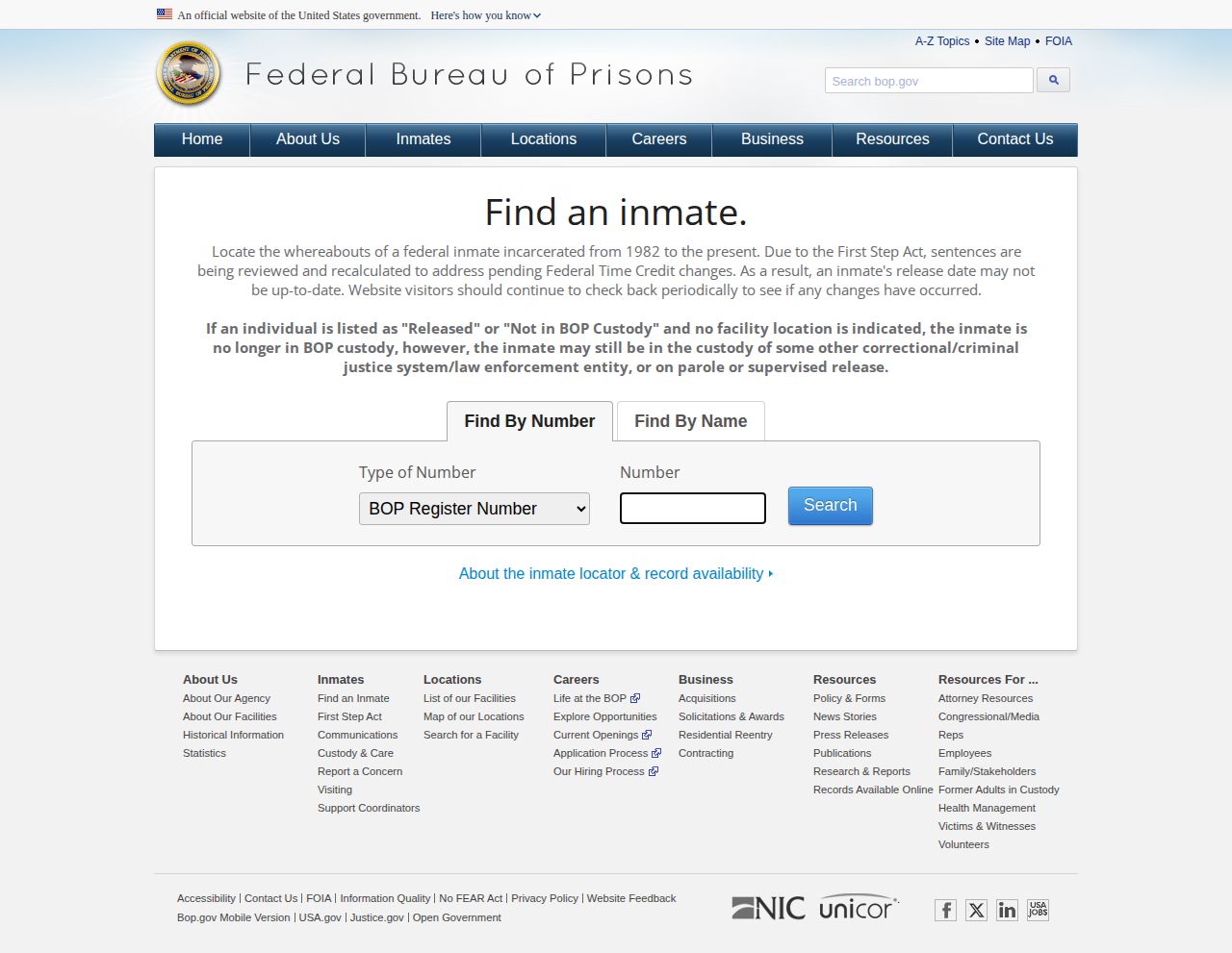 Federal release search for a Robertson County released person
